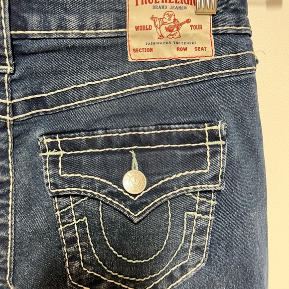 True Religion Jennie curvy High Rise Mr T Flap Skinny Jeans Sz 29 - Picture 9 of 10